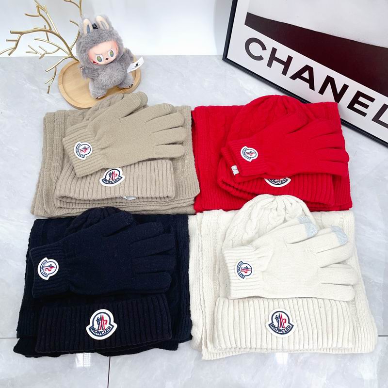 Moncler Scarf Hat Gloves 3PCS 0829